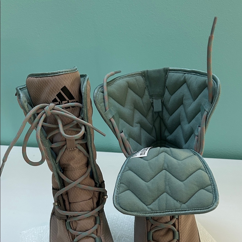 Adidas Women's Taupe and Dark Gray Winter Boots - Picture 6 of 9